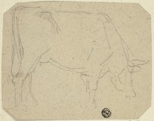 Grazing Cow (Turned to Right) (recto); Hindquarters of a Horse (verso), n.d. Creator: Unknown.