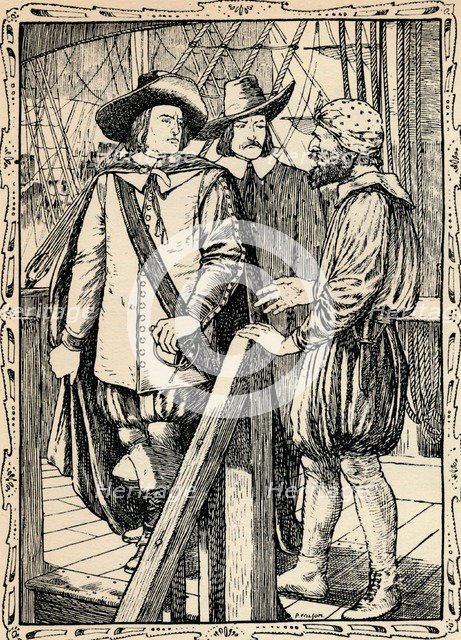 Cromwell and Hampden, 1902. Artist: Patten Wilson