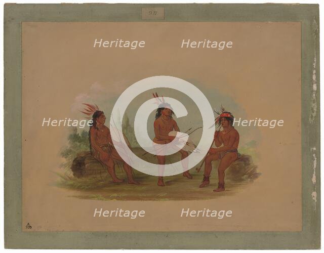 Three Young Chinook Men, 1855/1869. Creator: George Catlin.
