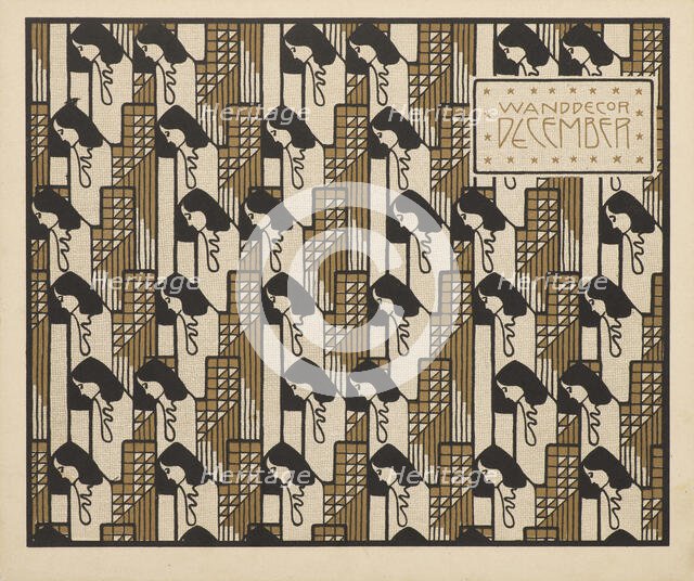 Wall decoration December, 1901. Creator: Moser, Koloman (1868-1918).