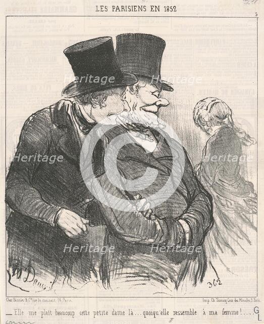 Ell me plait beaucoup ..., 19th century. Creator: Honore Daumier.