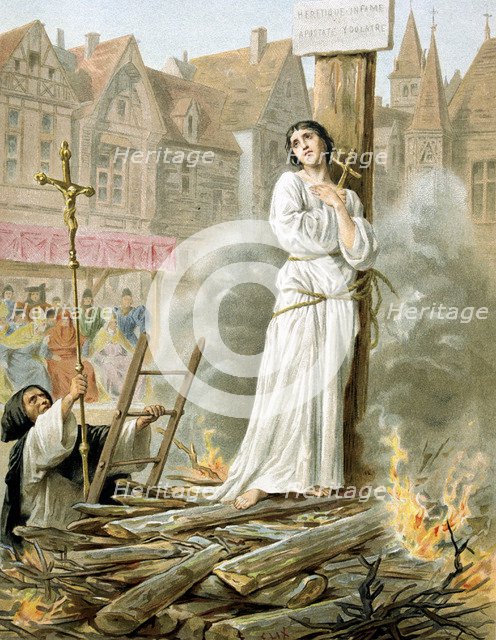 Joan of Arc (c1412-1431), Maid of Orleans, French patriot and martyr, (19th century). Artist: Unknown