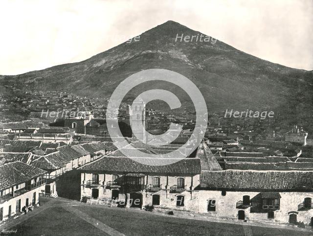 The city and the mountain, Potosi, Bolivia, 1895.   Creator: Unknown.