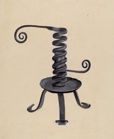 Spiral Candlestick, c. 1940. Creator: William D. Somers.
