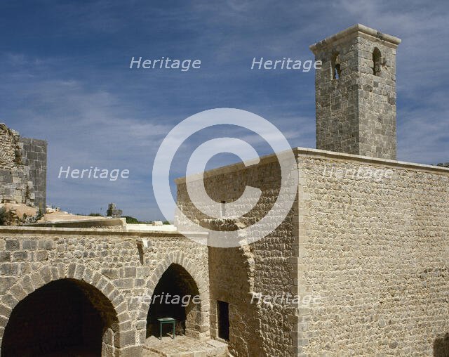 Mosque in the inner citadel, Citadel of Salah Ed-Din or Saladin Castle, near Al-Haffah, Syria, 2001. Creator: LTL.