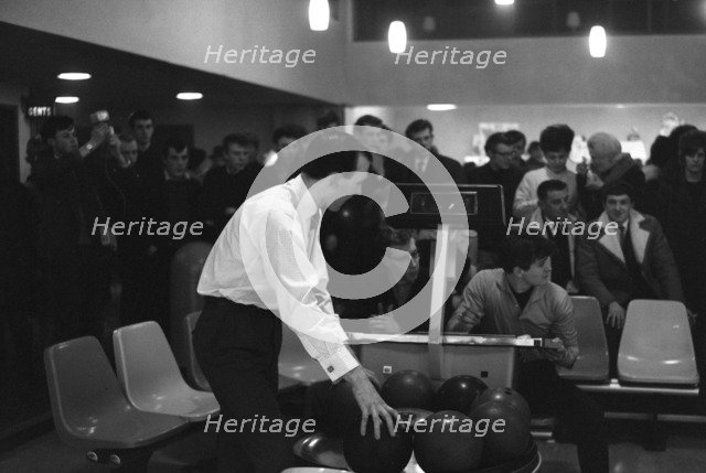 Steelworks social evening at a bowling alley, Sheffield, South Yorkshire, 1964. Artist: Michael Walters