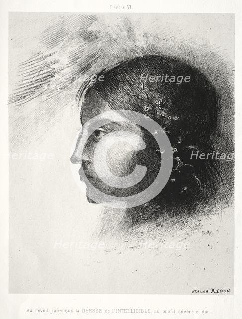 Homage to Goya: Upon Awakening I Saw the Goddess of the Intelligible…, 1885. Creator: Odilon Redon (French, 1840-1916); Lemercier & Cie..