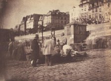 Scène de Marché au Port de l'Hôtel de Ville, Paris (Market Scene at the Port of..., before Feb 1852. Creator: Charles Nègre.