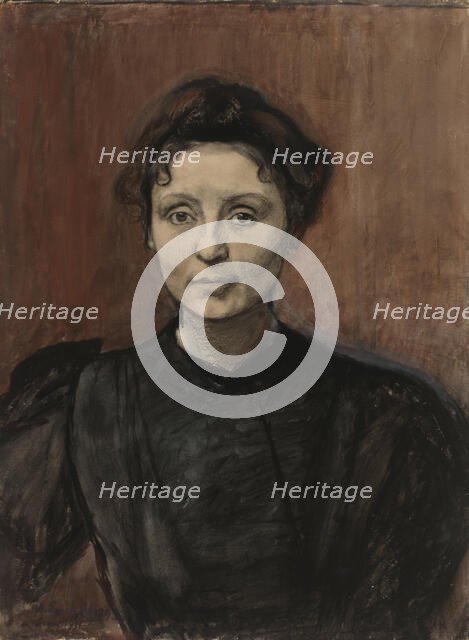 Portrait of Sculptor Madeleine Jouvray, 1893-1894. Creator: Magnus Enckell.