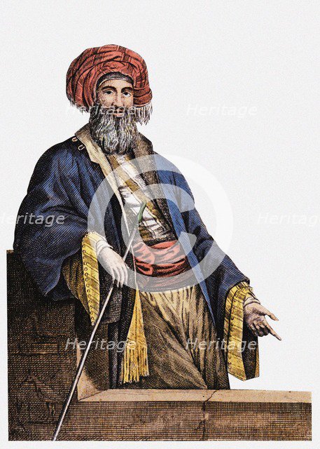 Giovanni Battista Belzoni (1778-1823) Frontispiece from Viaggi in Egitto ed in Nubia, 1825. Artist: Anonymous  