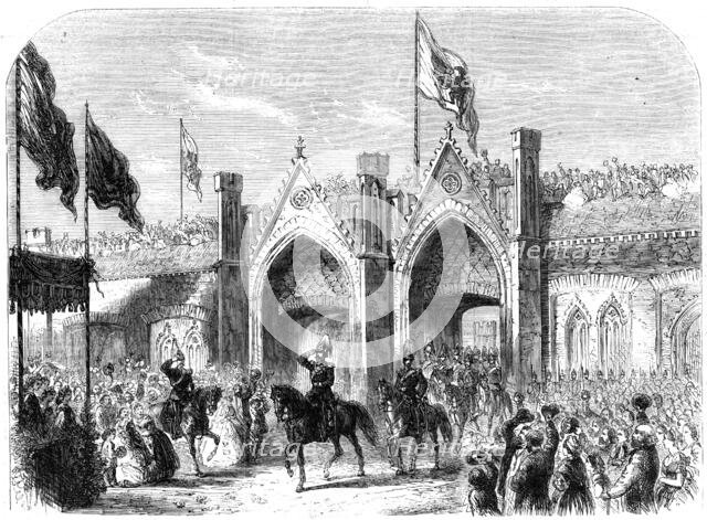 The Coronation of the King of Prussia: His Majesty entering Königsberg by the Brandenburg..., 1861. Creator: Unknown.