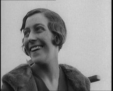 British Aviator Amy Johnson CBE Smiling, 1920. Creator: British Pathe Ltd.