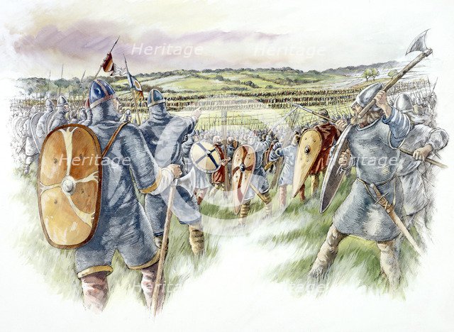 Battle of Hastings, 1066, (c1990-2010). Artist: Peter Dunn.