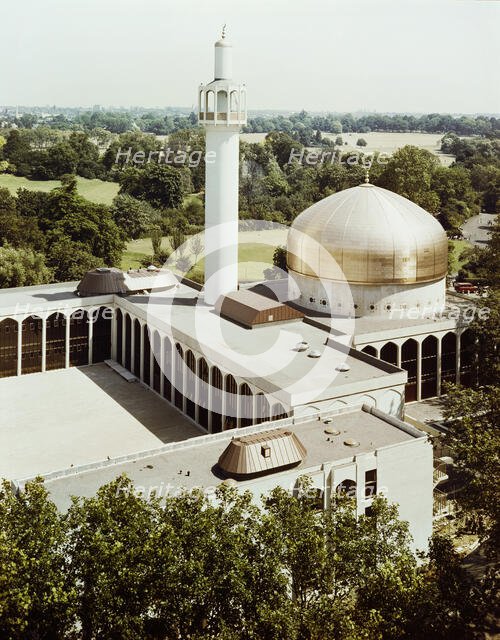London Central Mosque and The Islamic Cultural Centre, Park Road, Regent's Park, GLA, 04/08/1977. Creator: John Laing plc.