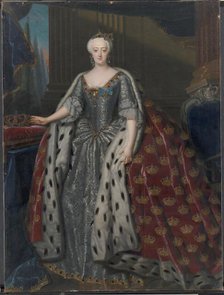 Sophie Magdalene, Christian VI's queen, 1739. Creator: Andreas Møller.