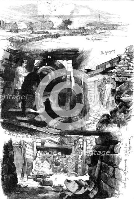 Explosion of the Thunderer's Great Gun at Woolwich, 1880. Creator: Unknown.