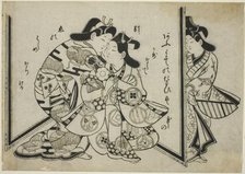 An Interrupted Embrace, c. 1685. Creator: Sugimura Jihei.