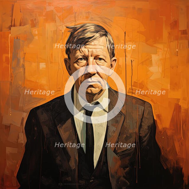 AI IMAGE - Portrait of W H Auden, c1960s, (2023). Creator: Heritage Images.