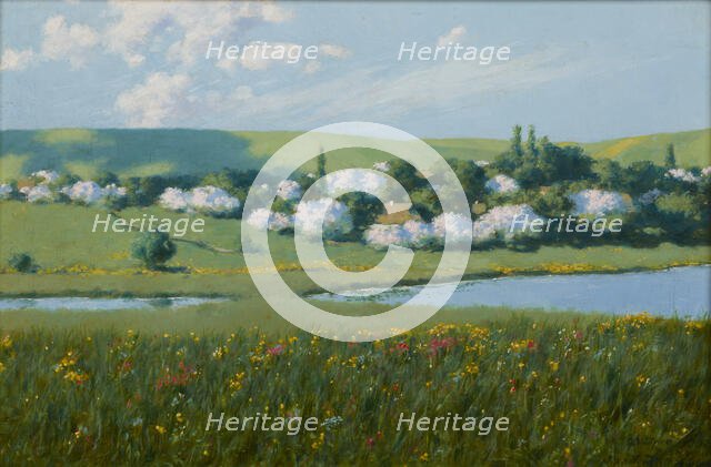 Spring Landscape with a Pond, 1902. Creator: Stanislaw Witkiewicz.