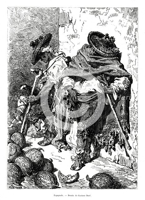 Spaniards, 1886. Artist: Unknown