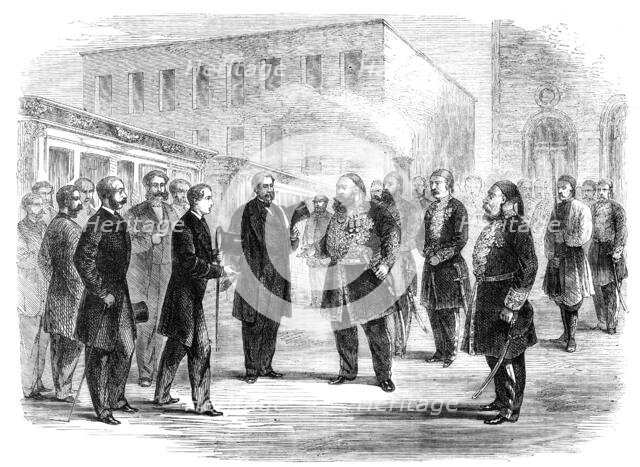 The Prince of Wales' Visit to Egypt: Reception of His Royal Highness by Said Pacha..., 1862. Creator: Unknown.