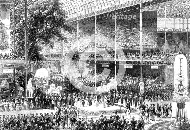 Queen Victoria opening the Great Exhibition, Crystal Palace, London, 1 May 1851. Artist: Unknown