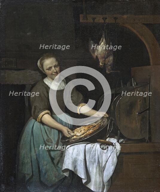 The Cook, 1657. Creator: Gabriel Metsu.