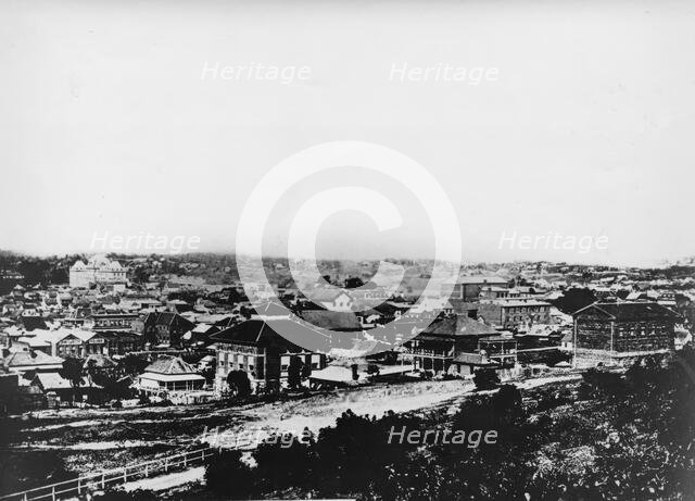 Servants home (School of Arts) looking down from Turbot Street, 1876. Creator: Unknown.