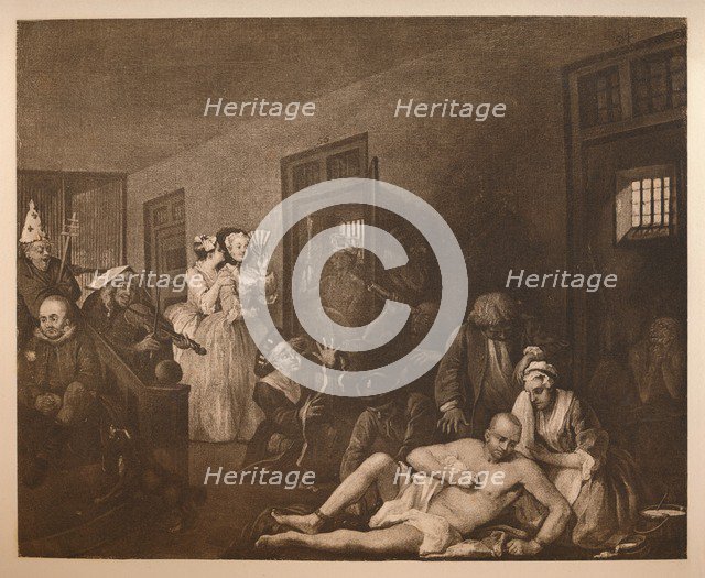 'A Rake's Progress - 8: The Mad House', 1733.  Artist: William Hogarth.