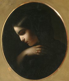 Young Widow, 1850. Artist: Kapkov, Yakov Fyodorovich (1816-1854)