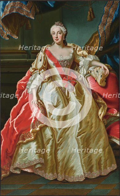 Portrait of Maria Anna Sophia of Saxony (1728-1797), Electress of Bavaria, . Creator: Winter; Franz Joseph (1690-after 1768).