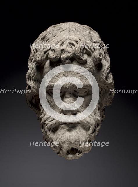 Head of an Apostle from the South Portal of the Cathedral of Thérouanne, c. 1235-1240. Creator: Unknown.