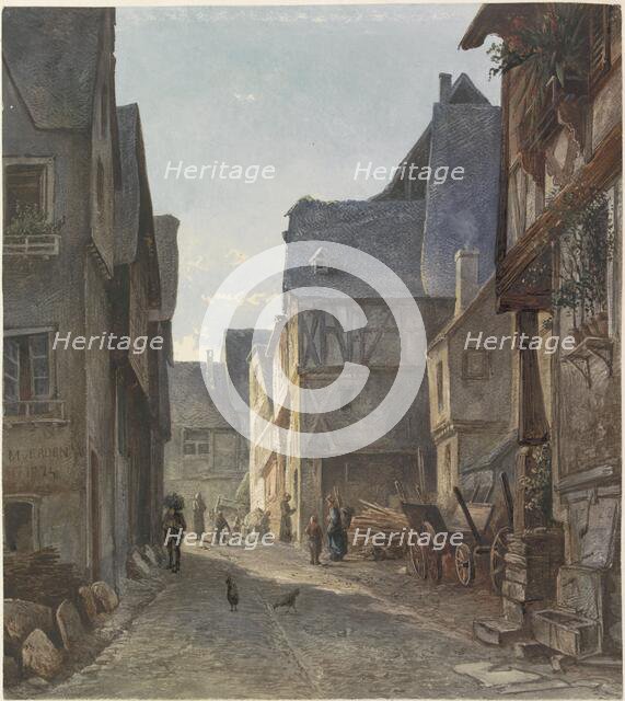 View in Pünderich, on the Mosel, 1874. Creator: Marinus van Raden.