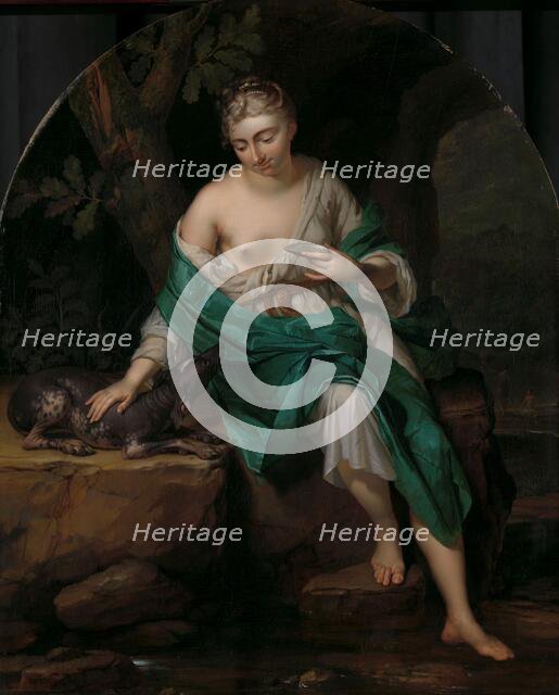 A Woman with a Dog, 1719. Creator: Herman van der Myn.