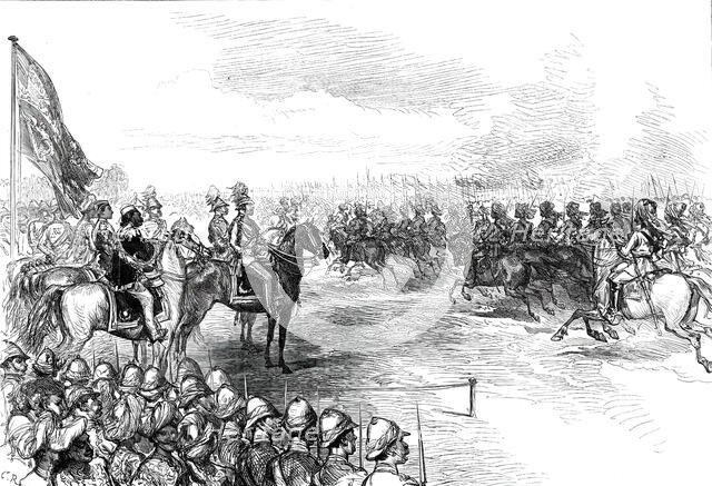 The Royal Visit to India: Grand Review at Delhi - the Gallop Past...1876. Creator: C.R..