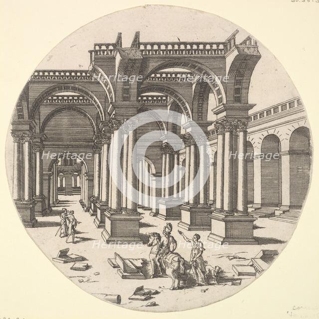 Perspectival View, Temple of Isis, 1551. Creator: Jacques Androuet Du Cerceau.