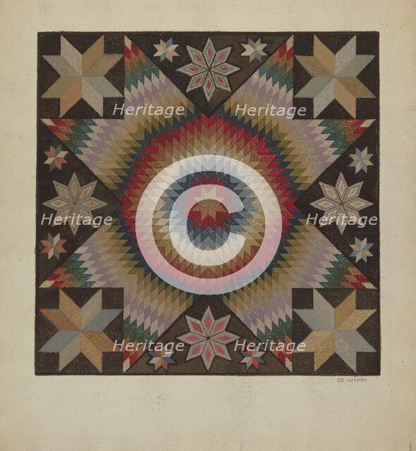 Hooked Rug, c. 1936. Creator: Jules Lefevere.