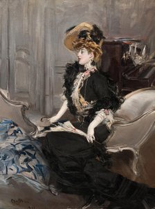 Portrait of Mme. R.L.  , 1901. Creator: Boldini, Giovanni (1842-1931).