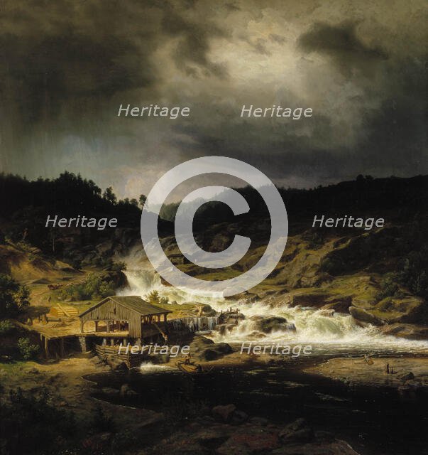 The Kyro Rapids, 1854. Creator: Werner Holmberg.