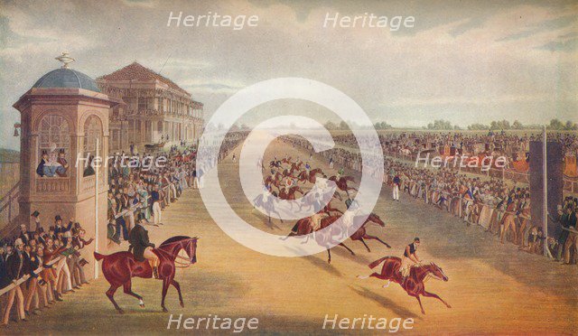 'Race for the Great St. Leger Stakes, 1836', 1837. Artist: John Harris.