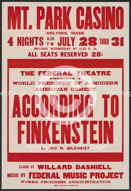 According to Finkenstein, Holyoke, MA, [193-]. Creator: Unknown.