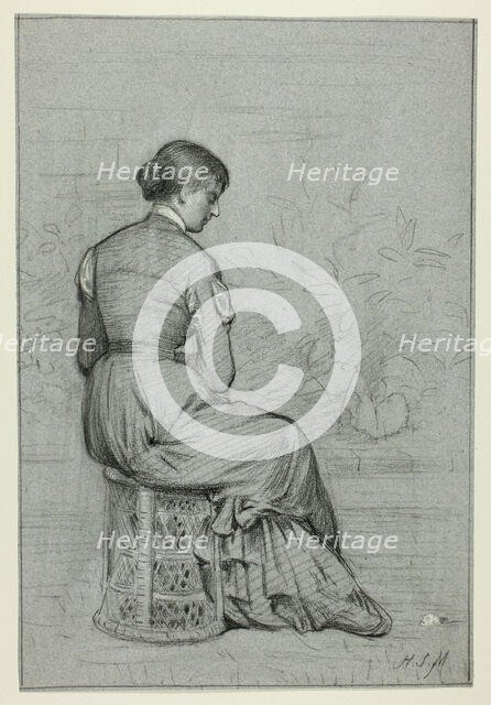 Woman Seated on a Tabouret, n.d. Creator: Henry Stacy Marks.