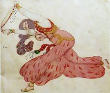 Almee. Costume design for the ballet Sheherazade by N. Rimsky-Korsakov, 1910. Artist: Bakst, Léon (1866-1924)