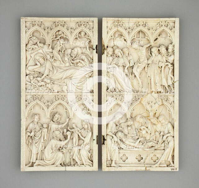 Diptych with Scenes from the Life of Christ, 1340/60. Creator: Unknown.
