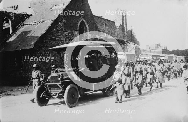British funeral, Cugny, between c1915 and c1920. Creator: Bain News Service.