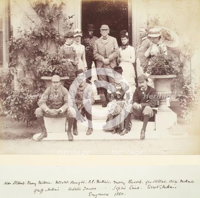 Family Group at Erigmore, from an album compiled by Sir John Everett Millais, 1880. Creator: Unknown.