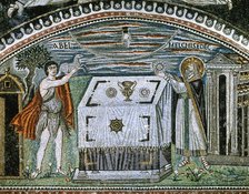 Abel and Melchizedek, Basilica of St. Vitale, Presbytery, Ravenna, Italy, 6th century.  Creator: Unknown.