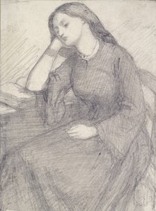 Portrait of Elizabeth Siddal, seated, c1840s Artist: Dante Gabriel Rossetti.