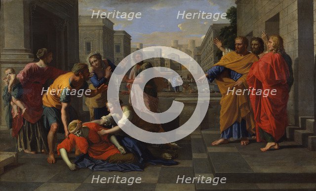 'The Death of Sapphira', 1654-1656. Artist: Nicolas Poussin