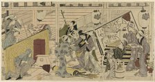 House cleaning in preparation for the New Year, Japan, c. 1797/99. Creator: Kitagawa Utamaro.